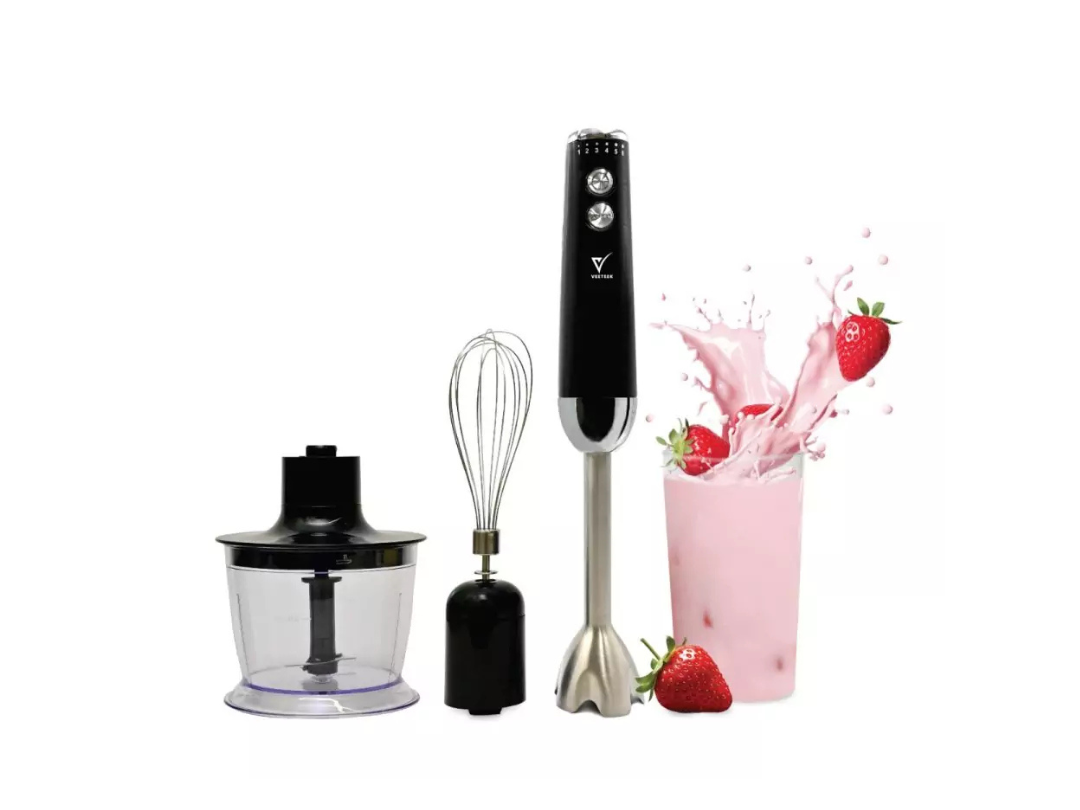 VEETEEK 1000W Hand Blender with Whisker & Chopper | Qatar VEETEEK 1000W Hand Blender with Whisker & Chopper | Qatar